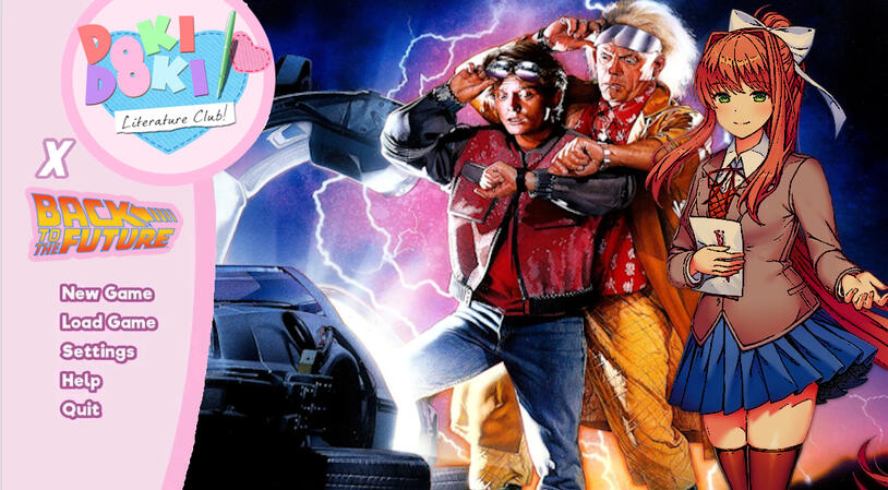 BTTF x DDLC title screen I made